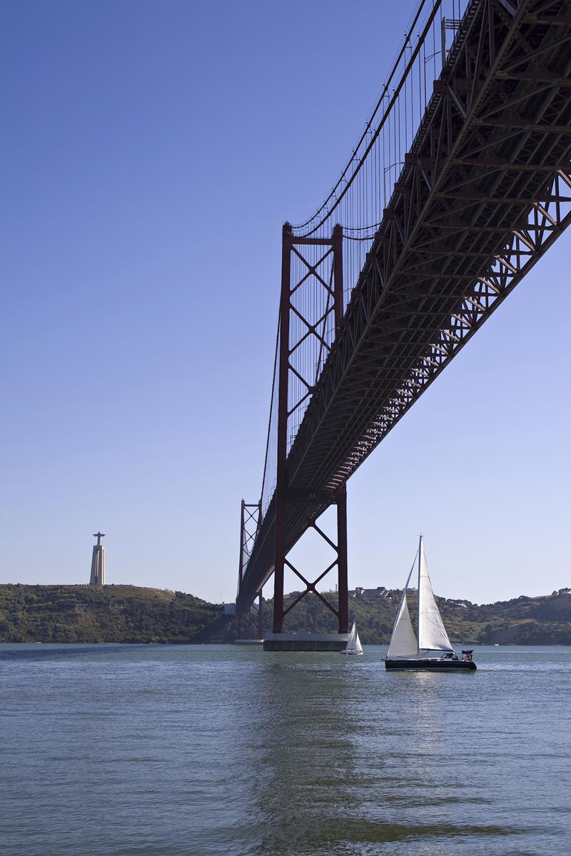 Sailboat in Tagus River